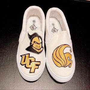 UCF college hand painted shoes
